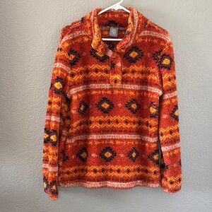 Cozy Patterned Fleece Sweater